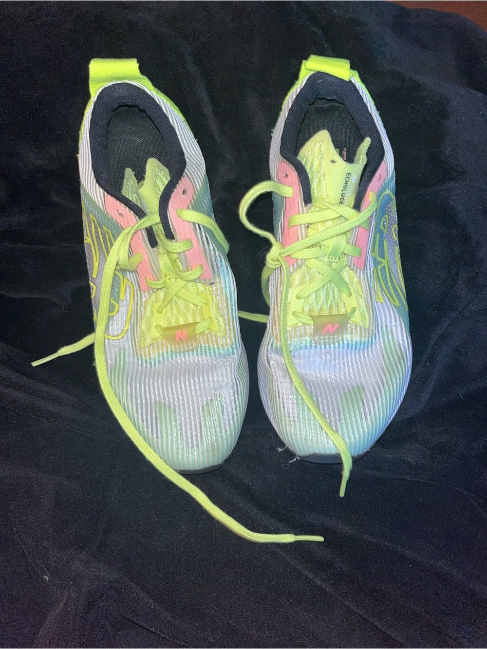 New Balance Fuelcell Neon Yellow Lace-Up Athletic Shoes